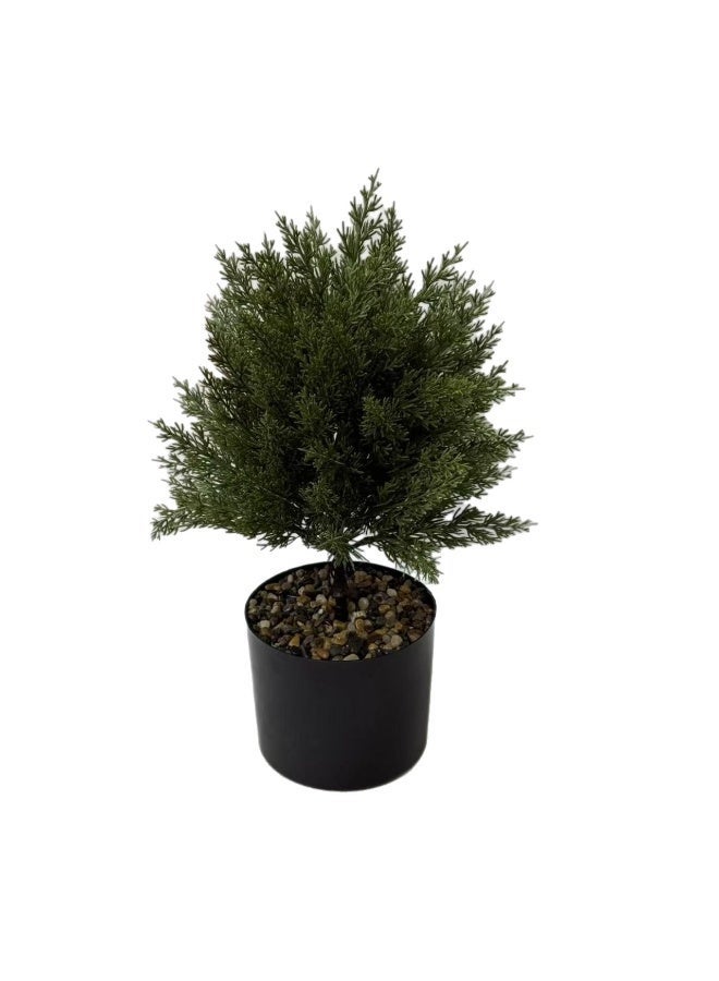 الواحة-TH محاكاة زراعة الزينات النباتية الاصطناعية في النباتات في وعاء ، 43 سم الصنوبر الصنوبر الاصطناعي ، النباتات الزائفة الواقعية للديكور المنزلي في الهواء الطلق (الأخضر) - Image 4