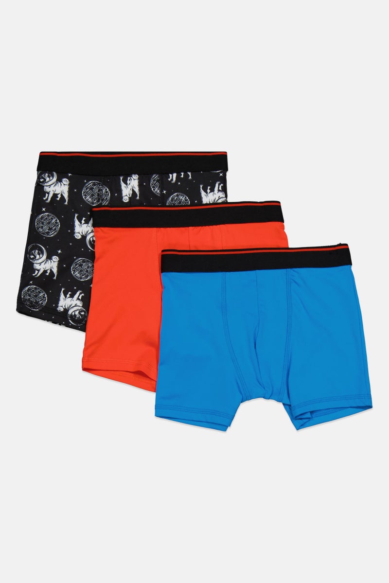 PARKER Kids Boy 3 Pack Boxers, Black  - Image 1