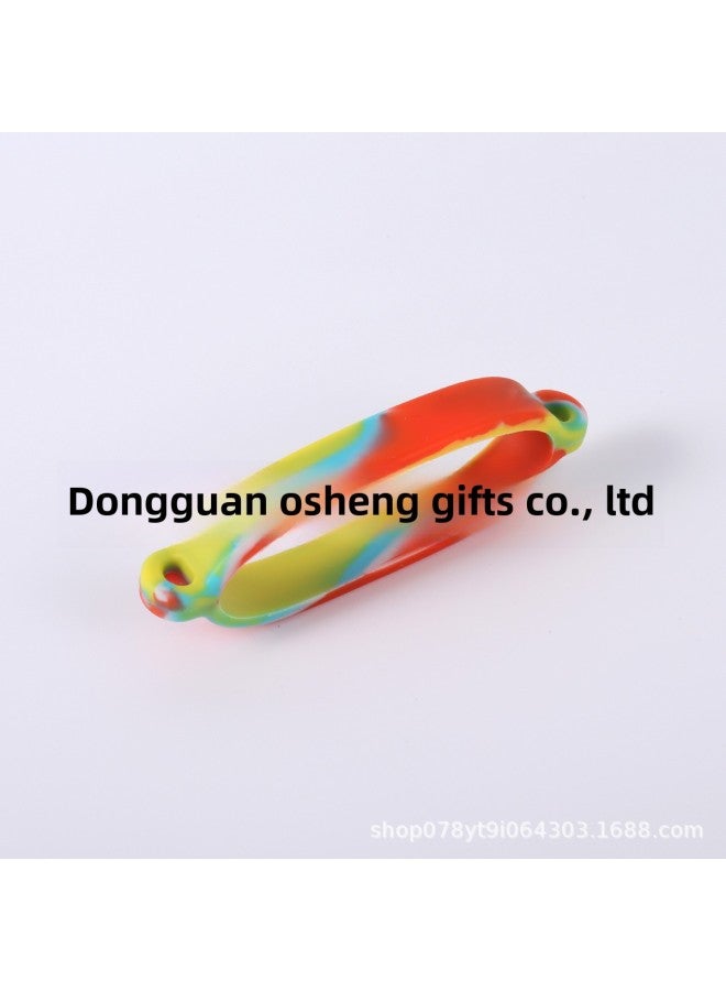 Silicone Water Cup Satchel Rope Ring Buckle Satchel Rope Water Cup Holder Highly Elastic Silicone Water Cup Handle Ring Buckle-Color:Red, White, Blue And Yellow--ring Set  - Image 1