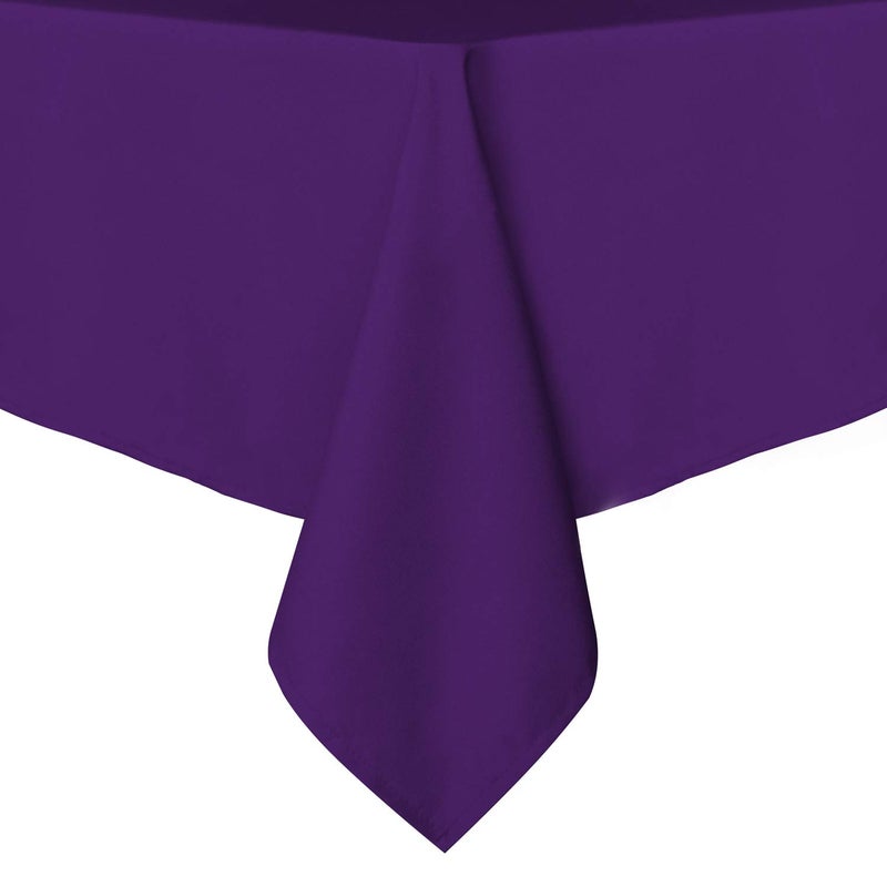 sancua Rectangle Tablecloth  54 x 54 Inch  Stain and Wrinkle Resistant Washable Polyester Table Cloth Decorative Fabric Table Cover for Dining Tables Buffet Parties and Camping Purple
