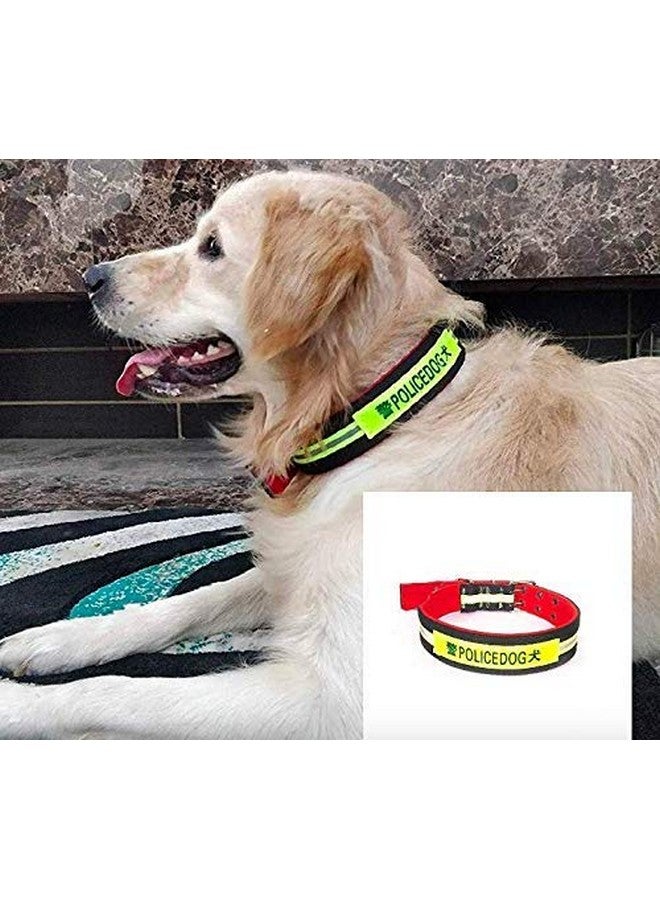 Durable Integrated Police Dog Nylon Patch Padded Collar For Maxi And Large Dogs (20-26 Inch) - Image 1