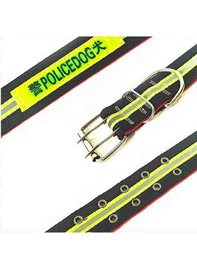 Durable Integrated Police Dog Nylon Patch Padded Collar For Maxi And Large Dogs (20-26 Inch) - Image 3