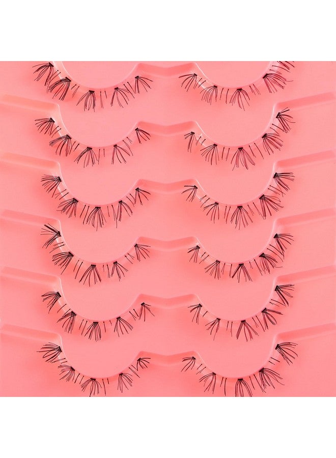 Outopen 7 Pairs Bottom Lashes Clear Band Wispy Natural Look Lashes Japanese Manga Style Spiky Anime Lower Lashes Dramatic Diy Cosplay Bottom Eyelashes Reusable (A03) - Image 5