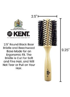 KENT Lbr3 Finest Hair Brushes For Women Blow Dry Brush Made Of Beechwood Spiral Radial Boar Bristle Hairbrush For Long And Thick Hair Royal Salon Style Straightening Pure Wood Brush From  - Image 3