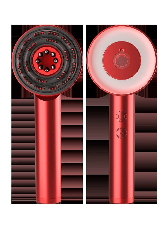 RedMapleTEK Multifunctional Rechargeable Electric Scalp Massager Comb, Medical Patch Scalp Massage Comb (Red) - Image 4