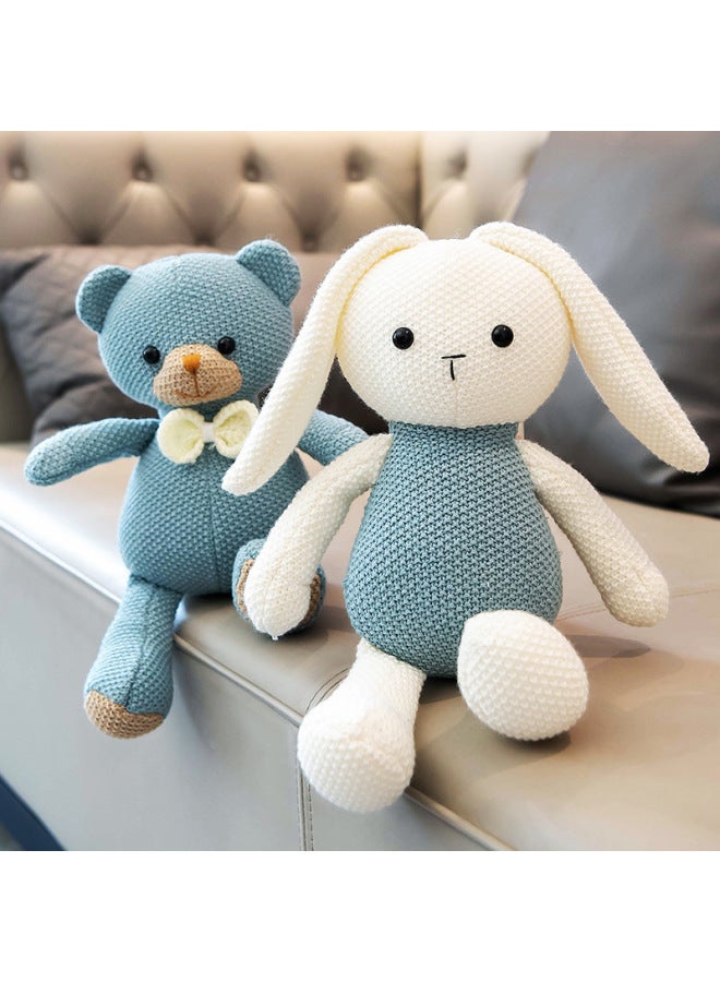 Pacify Bear Doll Plush Toy Girl Sleeping Doll Cute Rabbit Doll Bed Rag Doll Pillow-Color:Gray Deer-Height:35cm (normal Packaging)