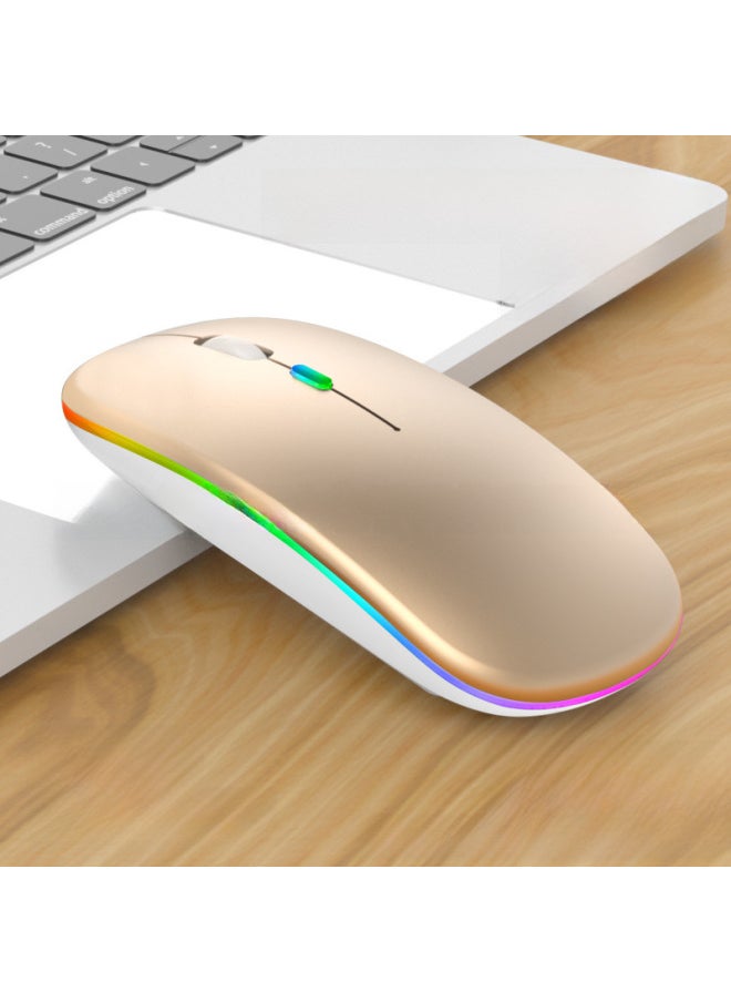 Generic Wireless Optical Mouse 1600dpi High Resolution Usb Interface For Laptop Desktop Computer-Color:Luminous Version 2.4g + Bluetooth Dual-mode Tuhaojin  - Image 1