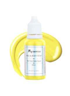 Mysense Mysense Yellow Face Body Paint,Water Based Washable Face Paint,Non-toxic Cream Body Paint for Adults and Children,Yellow Facepaint for Halloween Lion Tiger Cosplay Makeup,0.6oz  - Image 1