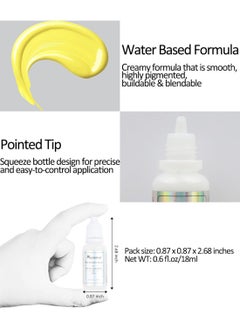 Mysense Mysense Yellow Face Body Paint,Water Based Washable Face Paint,Non-toxic Cream Body Paint for Adults and Children,Yellow Facepaint for Halloween Lion Tiger Cosplay Makeup,0.6oz  - Image 2