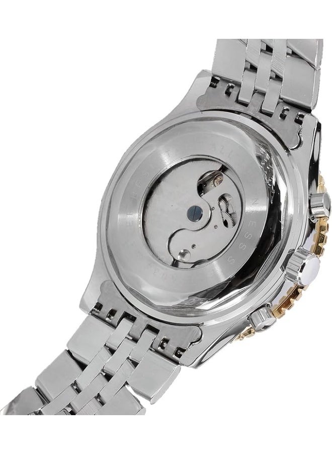 جاراجار {"en":"Men's Self Winding Waterproof Automatic Stainless Steel Skeleton Tourbillon Calendar Wrist Watch - Image 5