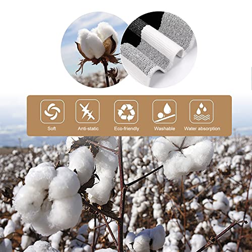 KIMODE Buffalo Plaid Rug 4'x6'Black and White Checkered Rug Farmhouse Cotton Hand-Woven Patio Rug Indoor Outdoor Area Rug Washable Floor Carpet for Front Door Front Porch Living Room - Image 5