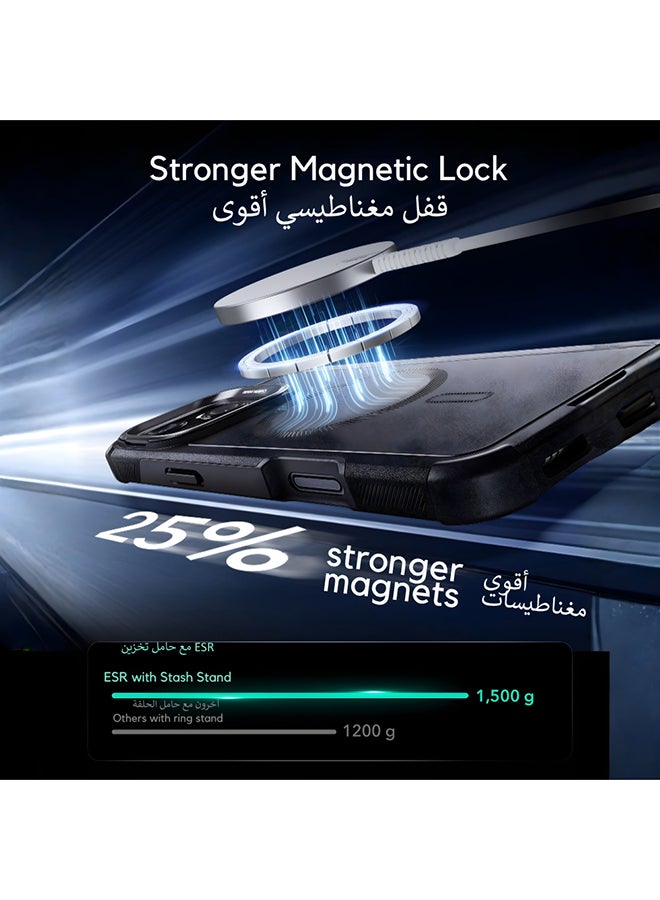 اي اس ار ESR حافظة آيفون 16 برو ماكس شفافة، نحيفة ومغناطيسية (MagSafe)، قفل مغناطيسي 1500غ، حماية الكاميرا، مقاومة للاصفرار والخدوش، أسود - Image 3