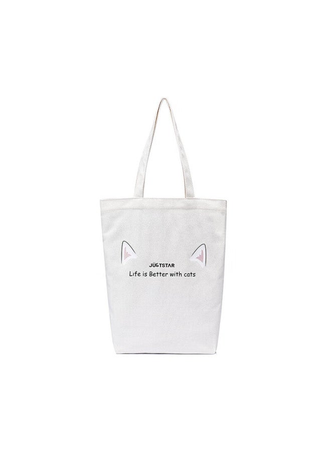 Just Star Women's Handbag, Fashionable Large Capacity Ladies Shoulder Bag, Casual Shopping Bag, Korean-style Canvas Bag, Tote Bag, Practical And Thoughtful Birthday Gift For Girlfriend Or Wife - Image 2