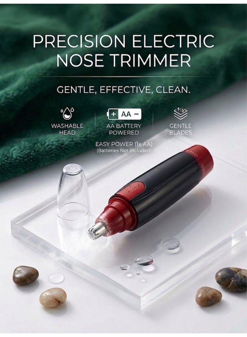 Exotic Electric Nose Hair Trimmer with Washable Head, AA Battery Powered - Image 3