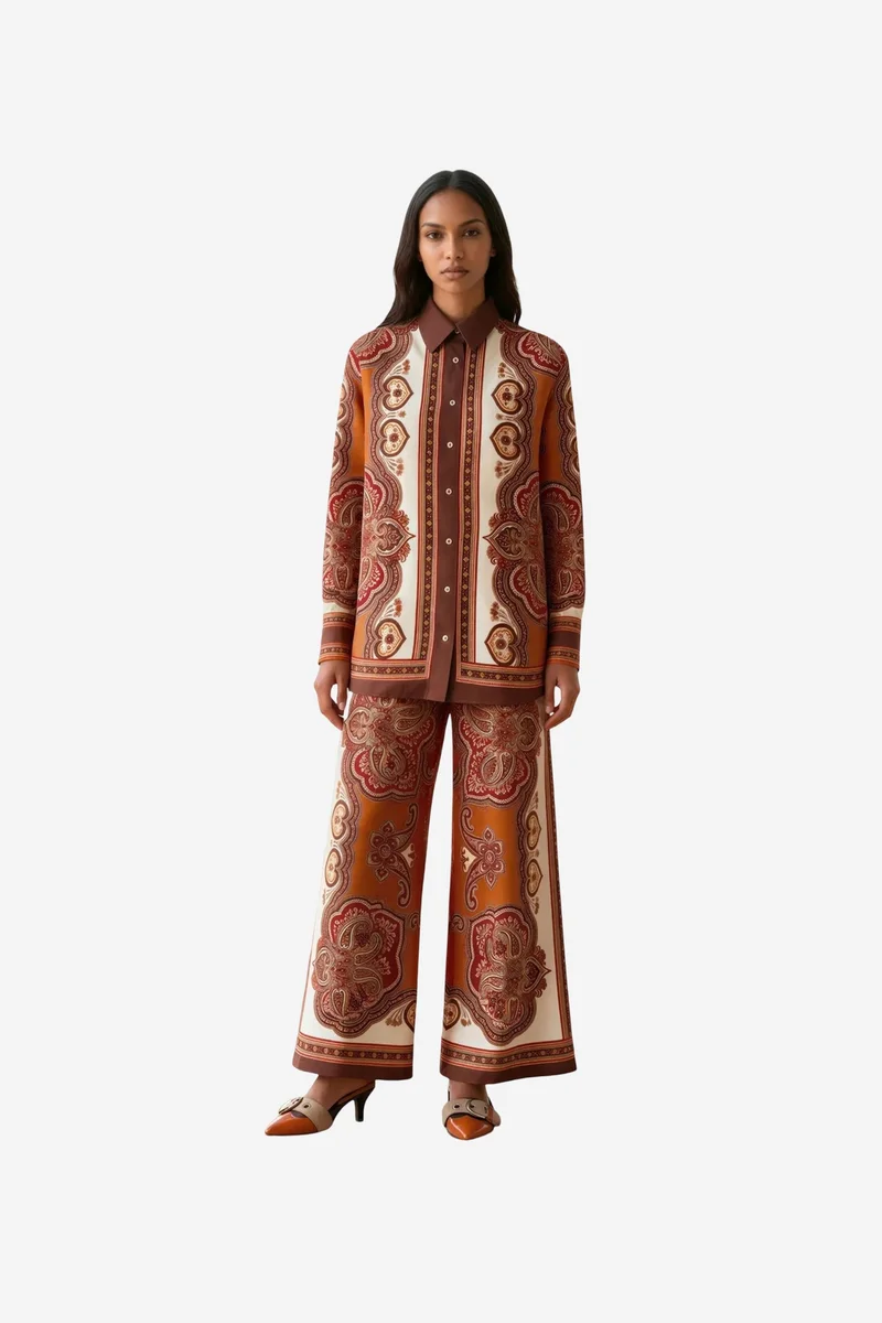 جينيفر Cotton-Viscose Two-Piece Coord