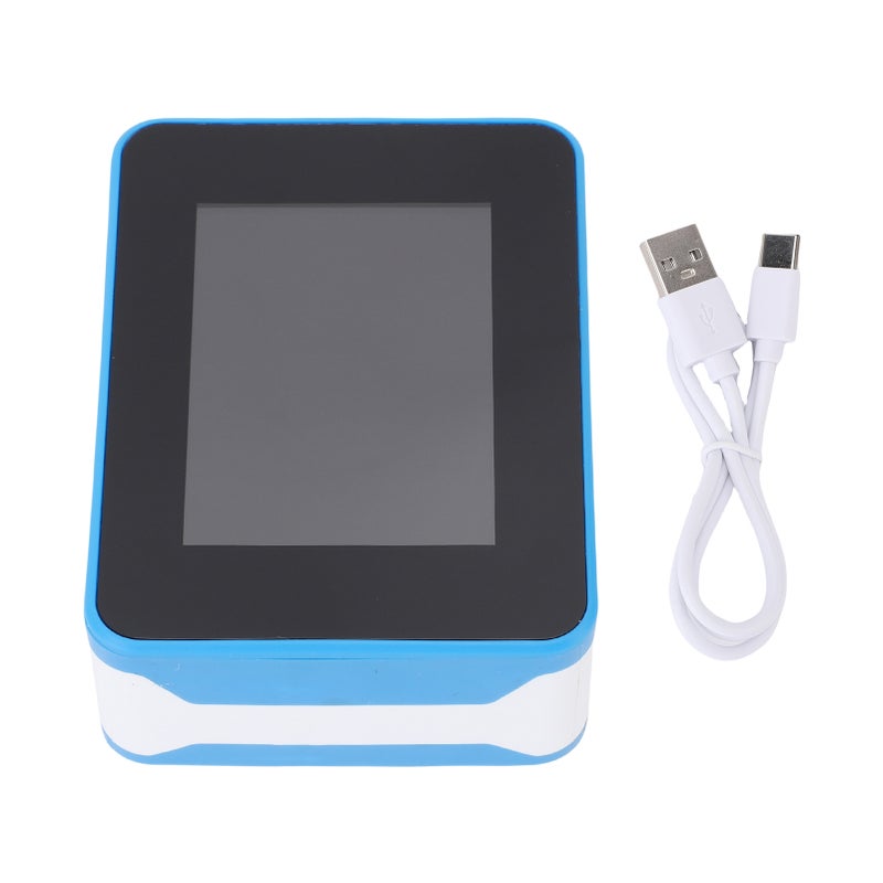 Air Quality Monitor 10IN1 Indoor Temperature and Humidity Detector Multi-function Tester Sensor Technology CO2/ CO/ TVOC/ HCHO Support APP Operate 2.8inch TFT Color Display Blue White - Image 1