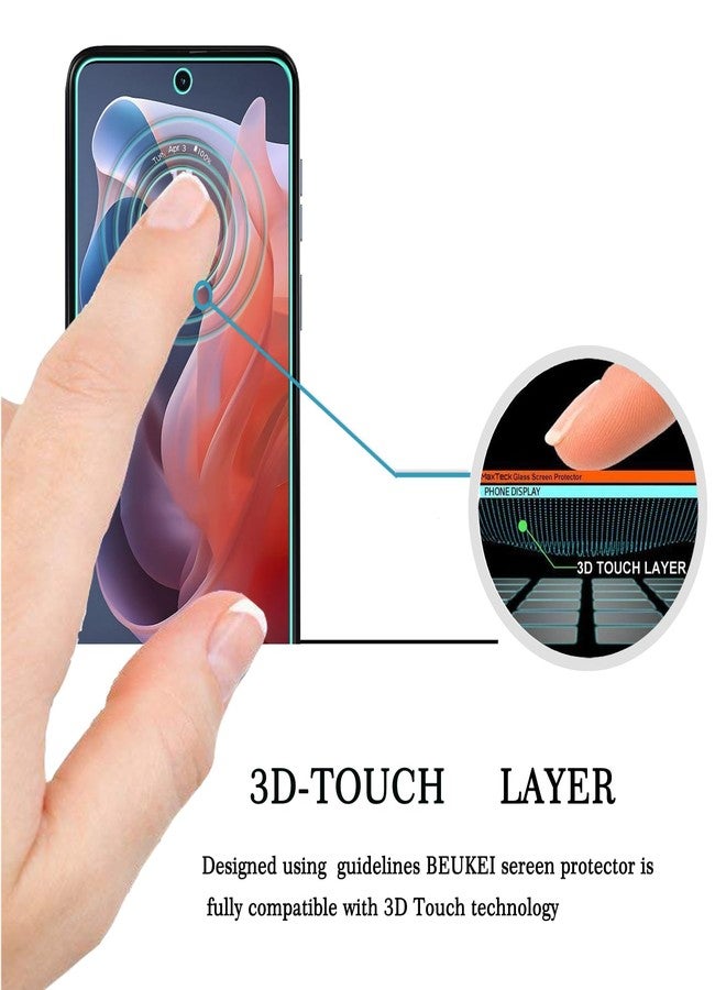 beukei (3 Pack) Designed for Motorola Moto g play (2024) Screen Protector Tempered Glass,[6.5 Inch ] Touch Sensitive,Case Friendly, 9H Hardness - Image 2