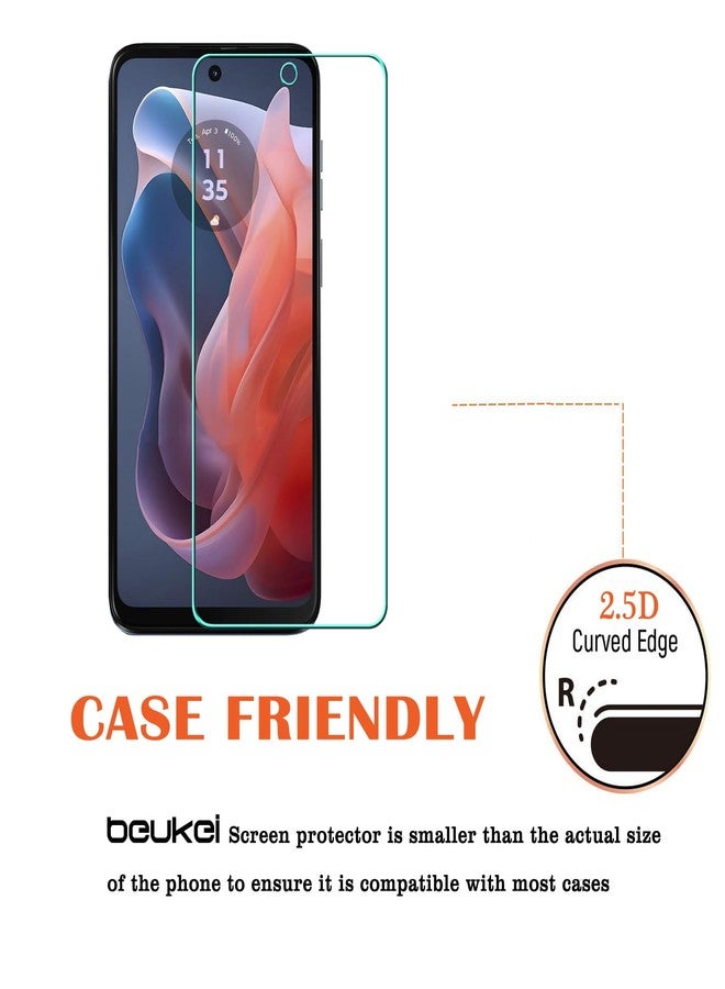 beukei (3 Pack) Designed for Motorola Moto g play (2024) Screen Protector Tempered Glass,[6.5 Inch ] Touch Sensitive,Case Friendly, 9H Hardness - Image 4