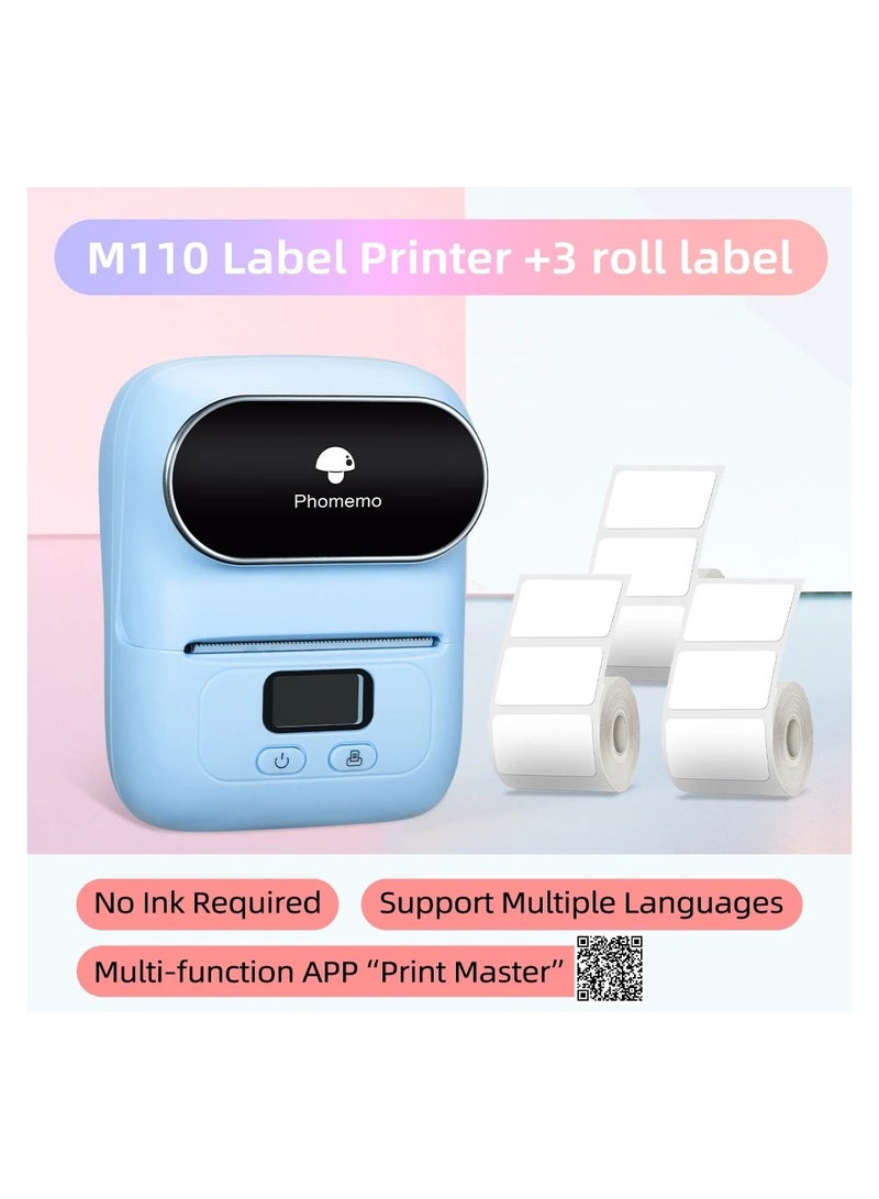 فوميمو Phomemo-M110 آلة صنع الملصقات الحرارية الصغيرة المحمولة بتقنية البلوتوث للأعمال التجارية وتجار التجزئة أو المنظمين المتوافقة مع نظام Android - Image 3