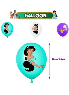 General Jasmine Party Decorations,Decorations for Jasmine Birthday Party Supplies,Jasmine  Party Supplies Includes Banner, Cake Toppers, Pricess Balloon for Jasmine Theme Party Decorations  - Image 4
