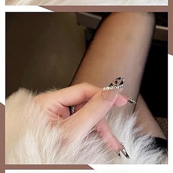 Sonew 24pcs Fake Nail Tip Leopard Print Faux Pearl False Nails Girls Full Cover Manicure Tool Salon Fake Nails Acrylic Nails Art Tips - Image 4