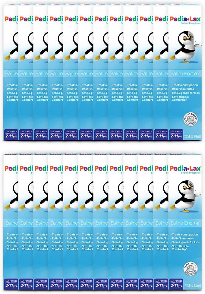Pedia-Lax Laxative Saline Enema for Kids, Ages 2-11, 2.25 fl oz, 24 Pack - Image 1