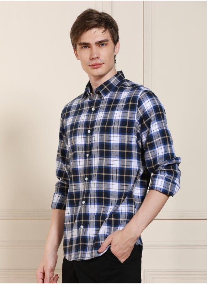Dennis Lingo Regular Fit Blue Cotton Shirt – Classic and Comfortable  - Image 2