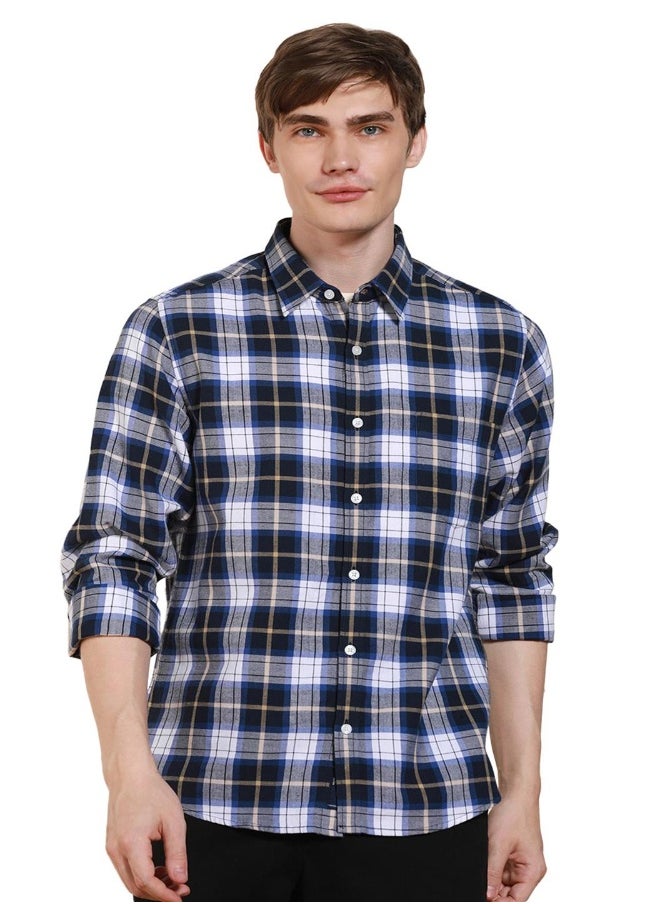 Dennis Lingo Regular Fit Blue Cotton Shirt – Classic and Comfortable  - Image 5