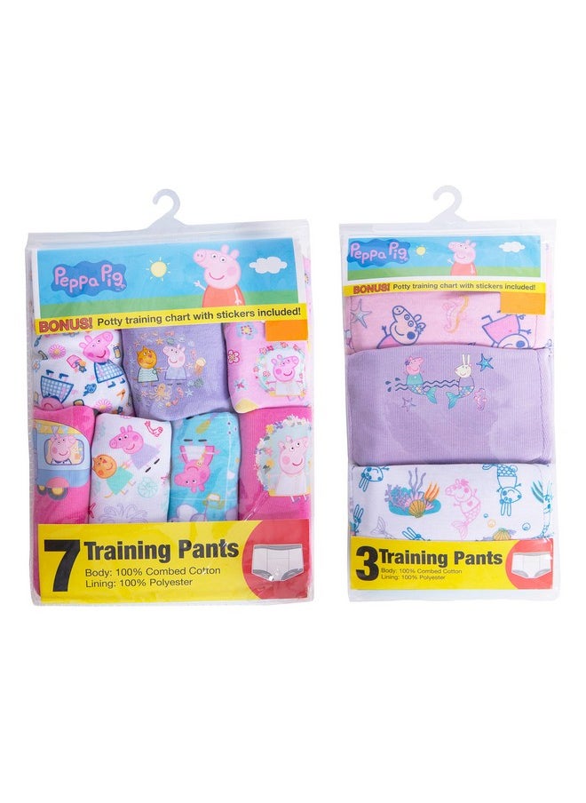 Peppa Pig Peppa Pig unisex baby Potty Pants Multipack and Toddler Control Briefs Training Underwear, Peppagtraining10pk, 3T US  - Image 3