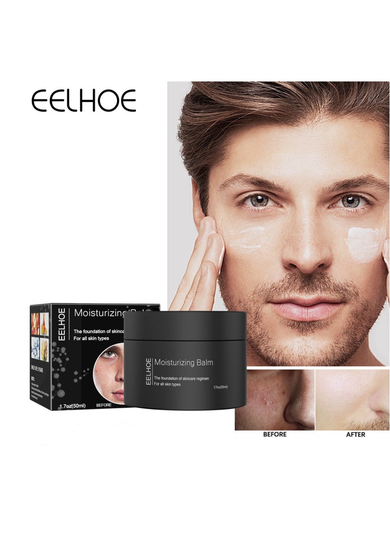 EELHOE Men's moisturizing facial essence,  shrinks pores, effect of reducing skin sagging, suitable for all skin types 50ML revitalizing moisturizing cream hydrating and moisturizing men's face cream - Image 1