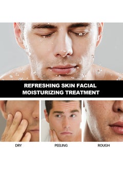 EELHOE Men's moisturizing facial essence,  shrinks pores, effect of reducing skin sagging, suitable for all skin types 50ML revitalizing moisturizing cream hydrating and moisturizing men's face cream  - Image 2
