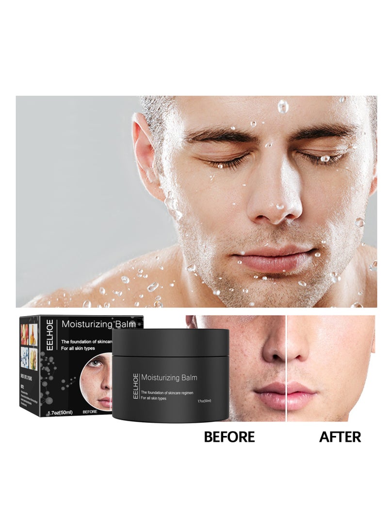 EELHOE Men's moisturizing facial essence,  shrinks pores, effect of reducing skin sagging, suitable for all skin types 50ML revitalizing moisturizing cream hydrating and moisturizing men's face cream - Image 4