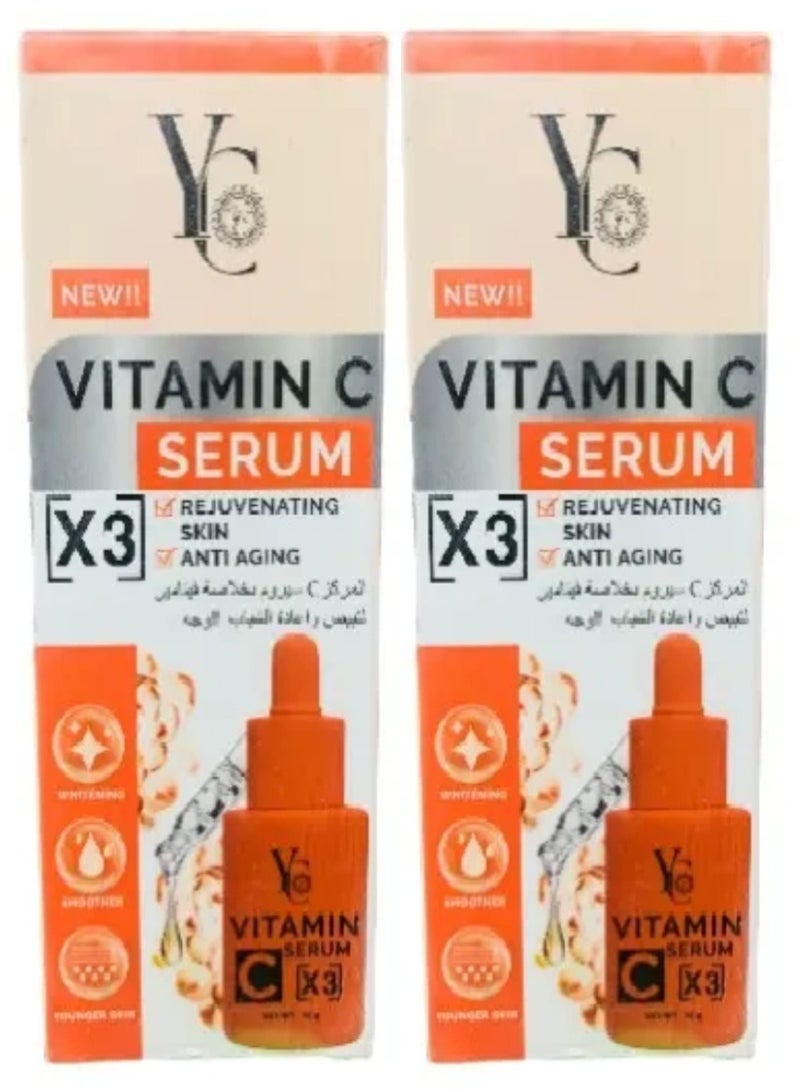 واي سي قطعتين من سيروم المركز بخلاصة فيتامين سي - 30x2 جرام - Image 1