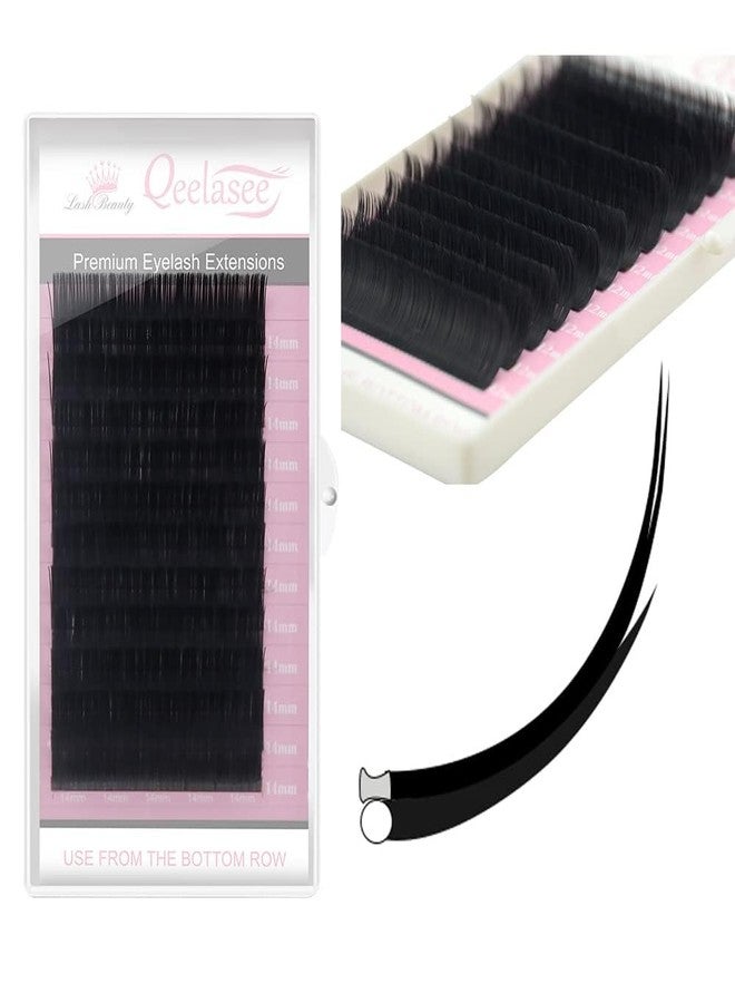 Qeelasee Matte Mink Flat Eyelash Extension 0.25 D Curl 11mm Ellipse Eyelashes False Mink Individual Eyelash Extension Professional Salon Used by Qeelasee - Image 1