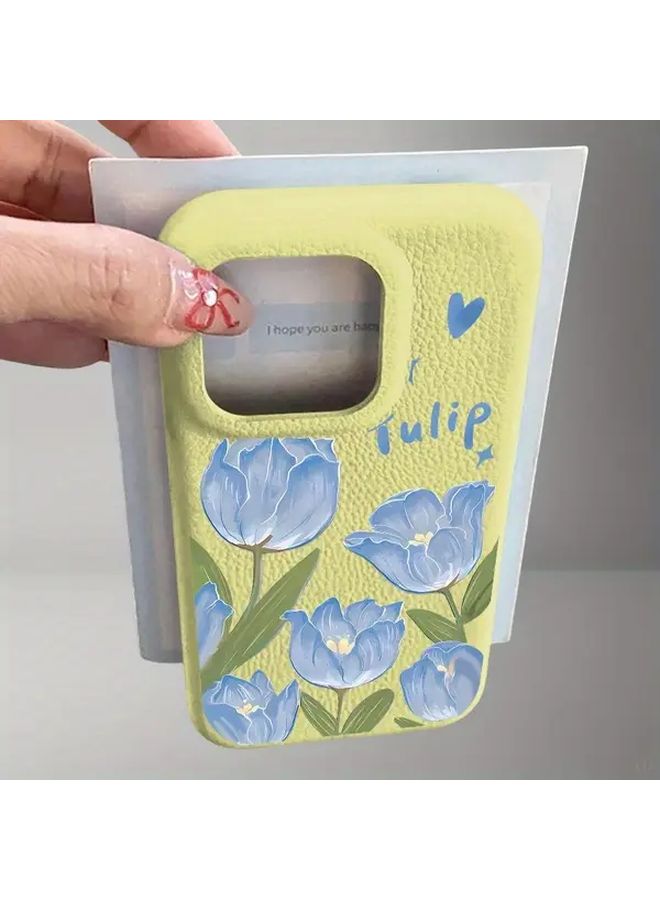 Black Blue Flower Phone Case For iPhone 16 Pro Max 15 Pro 14 Plus 13 PM Premium Protective - Image 2