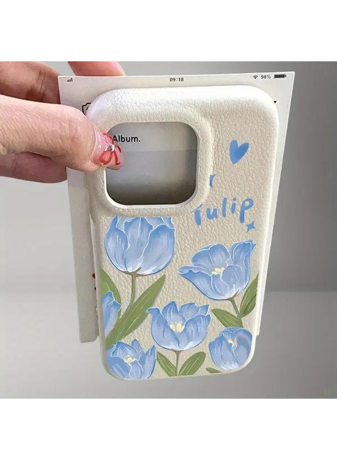 Black Blue Flower Phone Case For iPhone 16 Pro Max 15 Pro 14 Plus 13 PM Premium Protective - Image 3