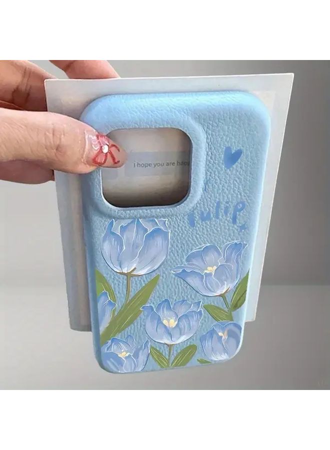 Black Blue Flower Phone Case For iPhone 16 Pro Max 15 Pro 14 Plus 13 PM Premium Protective - Image 5