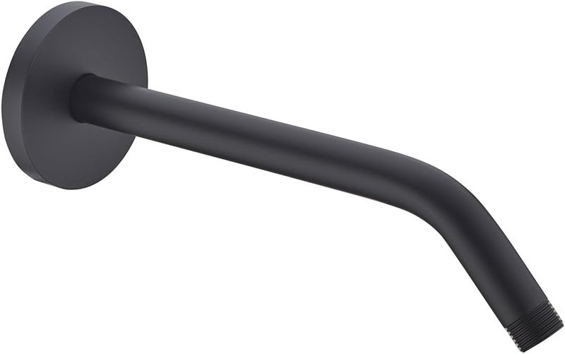 Random Matte Black Shower Arm with Flange,10 Inch Rain Shower Head Extension Arm.RD91018-10-MB - Image 1