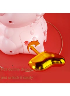 Y&D Year Of The Dragon Creative Cartoon Little Dragon Luminous Piggy Bank Children's Gift Decoration Piggy Bank-Pink  - Image 3