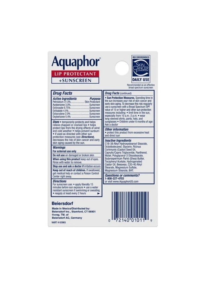Aquaphor Lip Protectant + Sunscreen SPF 30 (10ml) - Image 2