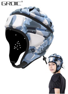 GROIC Rugby Headguards, Soft Football Helmet Football Rugby Goalkeeper Helmet Scrum Cap Soft Shell Helmet Soccer Headgear Head Protection Special Needs Protection for Youth  - Image 1