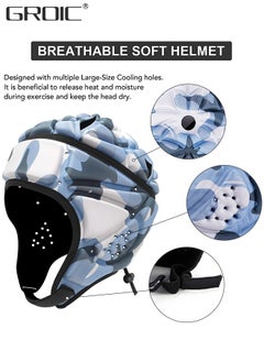 GROIC Rugby Headguards, Soft Football Helmet Football Rugby Goalkeeper Helmet Scrum Cap Soft Shell Helmet Soccer Headgear Head Protection Special Needs Protection for Youth  - Image 3