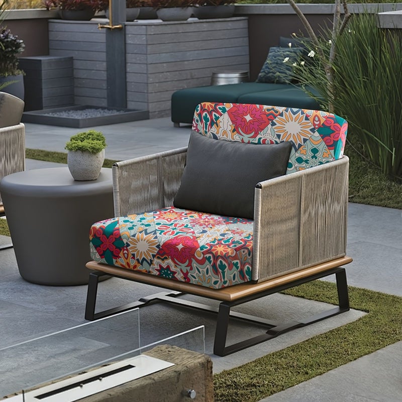 1pc Bohemian Stretch Sofa Cover For 2 Seater Living Room Sofa Seat Scratch Resistant Protective Cover All Season - Image 2