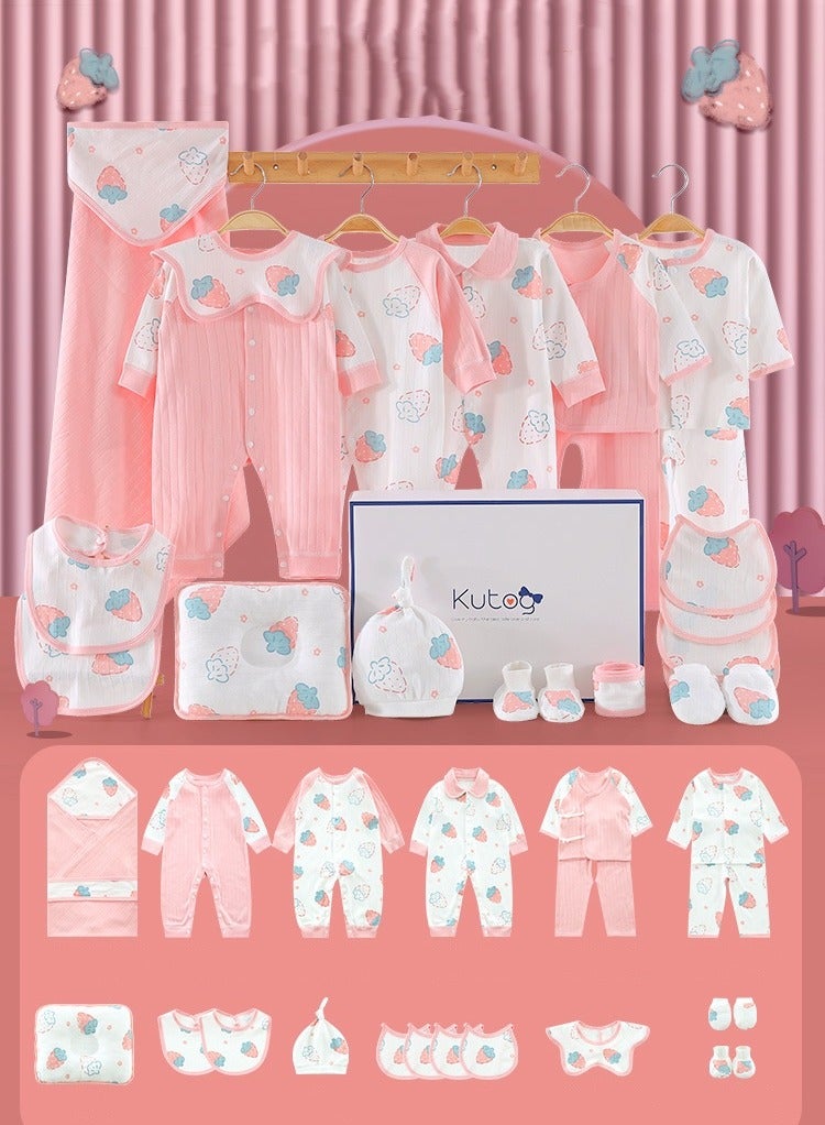 ميكسد مجموعة هدايا للأطفال حديثي الولادة مكونة من 22 قطعة، مجموعة هدايا ملابس حديثي الولادة للأولاد والبنات، إكسسوارات ملابس أساسية للأطفال مع بطانية للأطفال، مصنوعة من القطن الفاخر بنسبة 100%، مناسبة للربيع والصيف والخريف والشتاء والفصول الأربعة