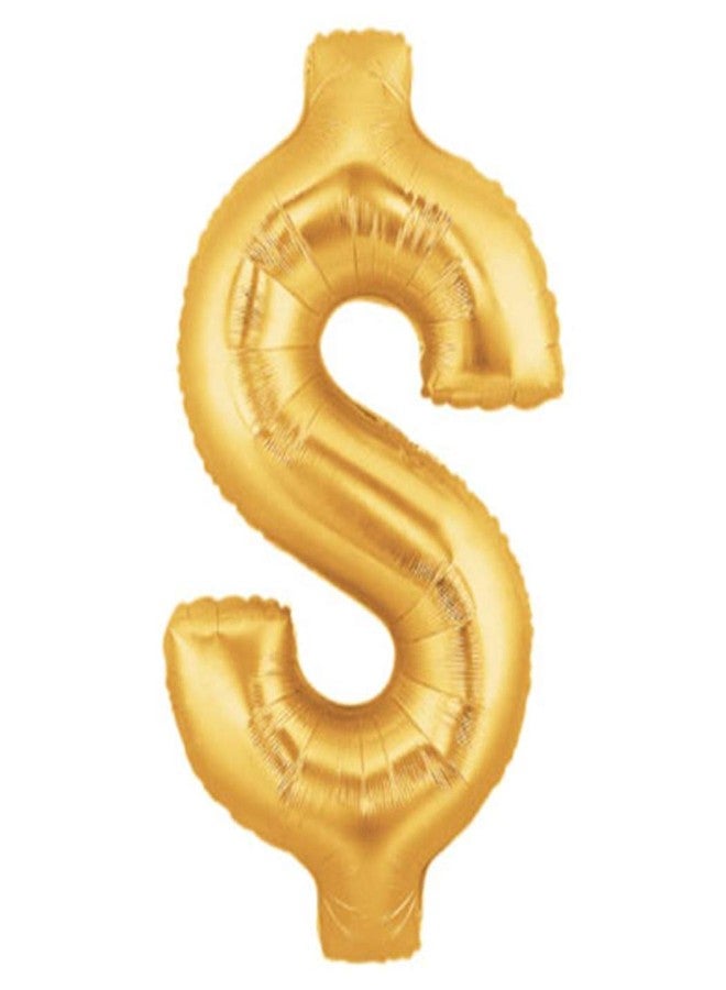 Betallic Large $ Money Sign Gold Megaloons 40" Mylar Balloon - Image 2