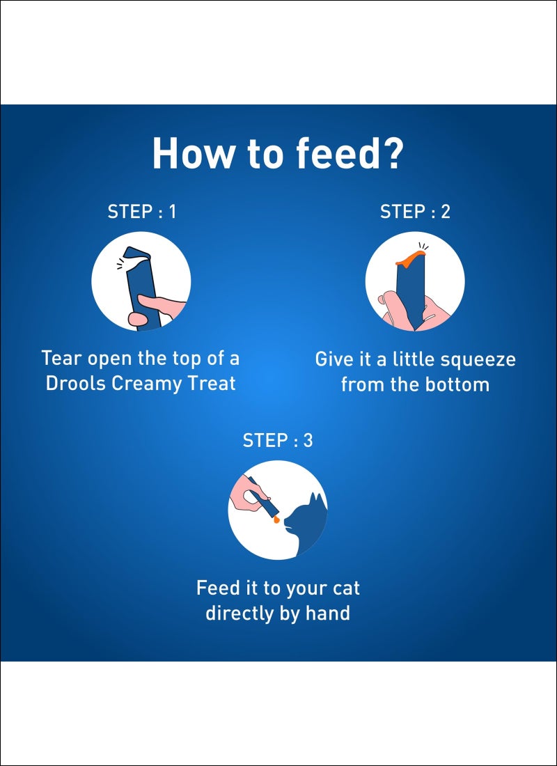 Drools علاج قطط كريمي قابل للّعق بنكهة السلمون والسكبجاك - Image 4