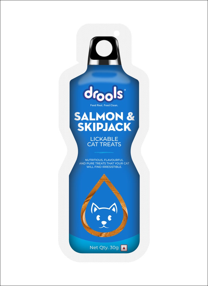 Drools علاج قطط كريمي قابل للّعق بنكهة السلمون والسكبجاك - Image 2