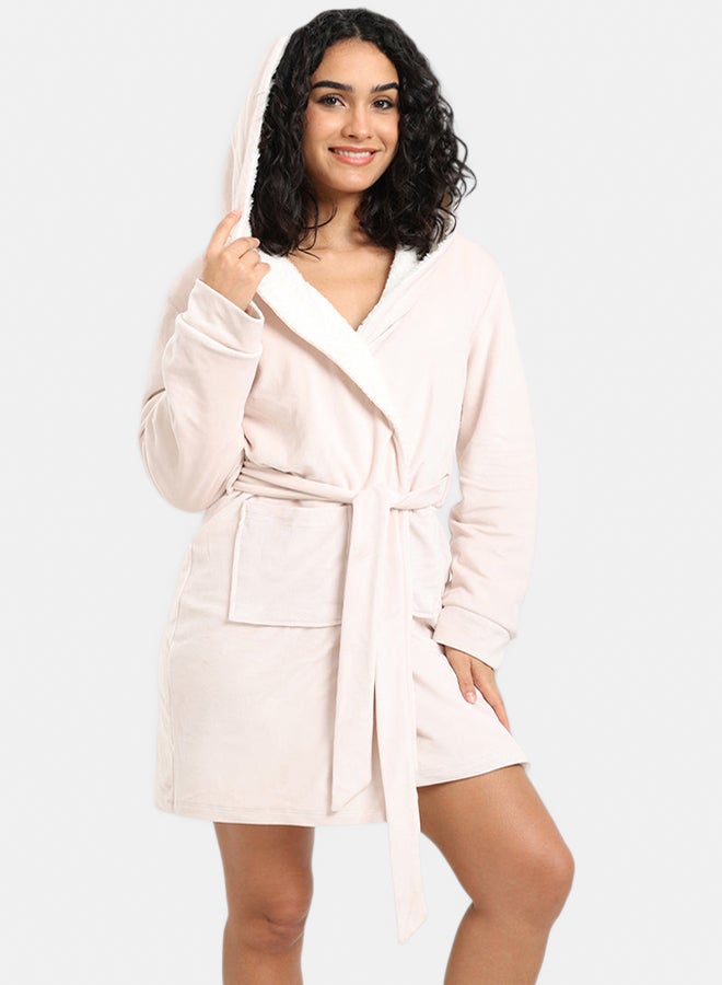 Carina Padded Velvet Hooded Robe - Image 1