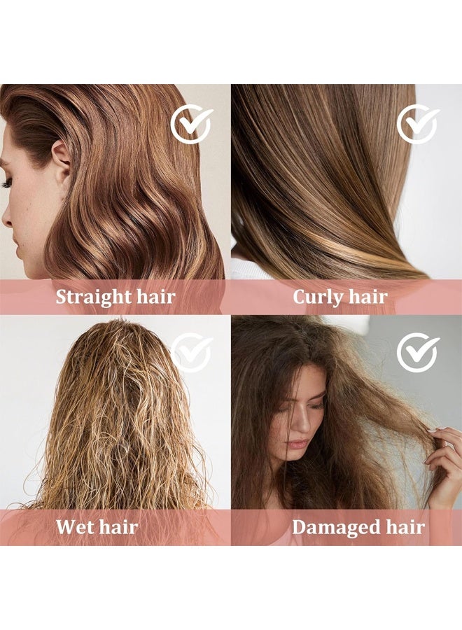 Hair Brush Set,5Pcs Hair Brush Comb Set with Detangling Nylon Pins,Wet Dry Brush Cushion Hair Combs for Women, Men, Kids - Image 2