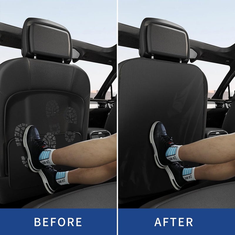 DUDSOEHO Kick Mats Back Seat Protector for Kids - 2 Pieces Waterproof Car Seat Protector - Image 2